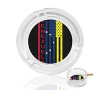 Venezuela U.S. Flag Country Pride Glass Ashtrays for Cigarettes Ash Tray Ashtray Home Office Indoor Outdoor Decoration