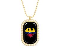 Venezuelan Ea-gles Flag Women's Square White Diamond Necklace Adjustable Pendant Chain Gift for Mom