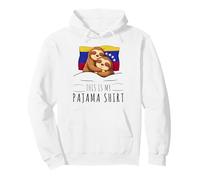 Venezuelan Flag Pajama Sleeping Sloth Sleepover Venezuela Pullover Hoodie
