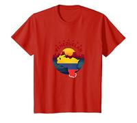 Venezuelan Pride: Patriotic Sunset Landscape Emblem T-Shirt, Kids, Red, 10 Years