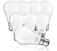Venforze Bayonet Light Bulbs 150 Watt Equivalent, 15W A60 B22 LED Bulbs Super Bright 1600LM, Daylight White 6000K, BC Energy Saving Bulbs, Non-dimmable, 8P