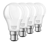 Venforze Bayonet Light Bulbs 150w Equivalent, 15W A60 B22 LED Bulbs, Super Bright 1600LM, Warm White 2700K, BC Energy Saving Led Bulbs, Non-dimmable, 4-Pack