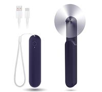 Venforze Mini Fan Handheld, 3 Speeds Rechargeable Quiet Handheld Fan[12-24 Working Hours], Portable Type-C Slider Pocket Personal Small Fan for Travel, Home and Outdoor (Dark blue)