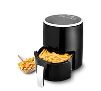 Venga! Air Fryer, 2.5 L, Adjustable Thermostat 80-200°C, 60-Minute Timer, Touchscreen Control Panel, 1200 W, Black/Silver, VG AFT 3007 BS