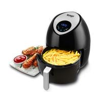 Venga! Air Fryer, 4.5 Litres, With Digital Timer and Temperature Control (80-200°C), 7 Menus Pre-set, 1 500 W, Black, VG AFT 3006 BS