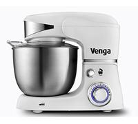 White Stand Mixer 1000w 5litre Cake Mixer Balloon Whisk Flat Beater VENGA