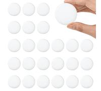 VENGABY 24 PCS Wall Door Handle Stopper. Self Adhesive Door Handle Protectors, Silicone Door Stoppers for Walls, Clear Rubber Door Knob, Round Wall Cushion (White)