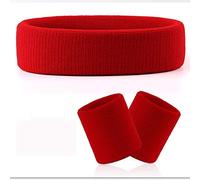 VENI MASEE Sportline Thick Solid Color Sweatband Set