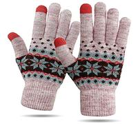 VENI MASEE Winter Touchscreen Gloves Warm Thermal Soft Lining Elastic Cuff for Women (Khaki, standard)