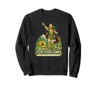 Veni Vidi Campi Funny Camping Roman Soldier Latin Pun Sweatshirt