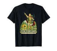 Veni Vidi Campi Funny Camping Roman Soldier Latin Pun T-Shirt