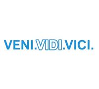 Veni Vidi Vici car Sticker, Roman Rome Caesar Vinyl Decal (Blue)