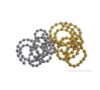 Veniard Fly Tying Eyes, Bead Chain for dumbell effect, For Fly Tying or Crafting, 3 size (Silver, 2.4mm)
