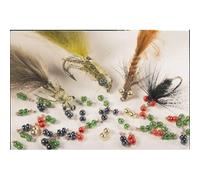 Veniard Fly Tying Eyes, Damsel Eyes, joined together to give perfect eyes for fly tying (Olive/Green, Large)