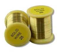 Veniard Fly Tying Wire, PRICE IS FOR TWO SPOOLS Choice colour/size Gold or Silver x 2 (Gold, Wide)