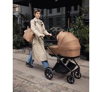 Venicci Claro | 3in1 Travel System with Accessories. Includes Pushchair, Carrycot and Tiago i-Size Car Seat | 9 Piece Bundle (Caramel)