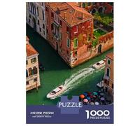 Venice 1000 Piece Jigsaw Puzzle Venetian Canals Cardboard Puzzle Adult Puzzles Educational Puzzle Family Games Gift for Puzzle Lovers 38x26cm/1000pcs