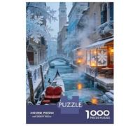 Venice 1000 Piece Jigsaw Puzzle Venetian Canals Cardboard Puzzle Adult Puzzles Educational Puzzle Family Games for Gift 70x50cm/1000pcs