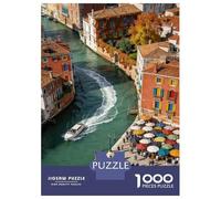 Venice 1000 Piece Jigsaw Puzzle Venetian Canals Cardboard Puzzle Adult Puzzles Educational Puzzle Family Games Night Puzzles for The Whole Family 52x38cm/1000pcs
