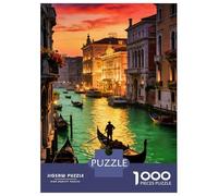 Venice 1000 Piece Jigsaw Puzzle Venetian Canals Cardboard Puzzle Adult Puzzles Educational Puzzle Family Jigsaw Christmas Puzzles 70x50cm/1000pcs