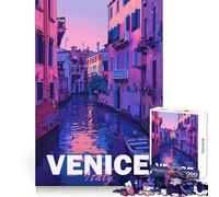 Venice Aesthetic City Jigsaw Puzzle 1000 Piece for Adults Cognitive Workout Casual Enjoyment No Rough Edges Memorable Gift (38x26cm)