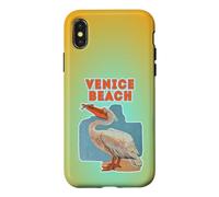 Venice-Beach California Holiday Pelican Graphic Surfing Case for iPhone X/XS