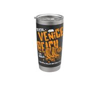 Venice Beach California Retro Roller Skate Distressed Design Stainless Steel Insulated Tumbler