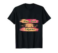 Venice Beach California Sunset Vibes with Palm Trees Art T-Shirt
