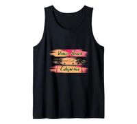 Venice Beach California Sunset Vibes with Palm Trees Art Tank Top