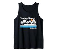 Venice Beach California Vintage 80s Tropical Vacation Sunset Tank Top