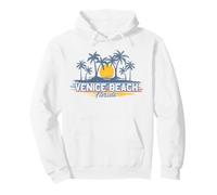 Venice Beach Florida Retro Palm Trees Sunset Vintage Vacay Pullover Hoodie