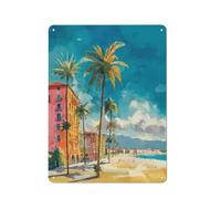 Venice Beach Los Angeles Posters Vintage Watercolor Metal Tin Sign