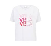 Venice Beach Reagan Women's Loose Fit V-Neck Sports T-Shirt, White, Medium-Large