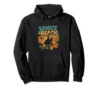 Venice Beach Streetball 90s Style Graffiti Basketball Graphi Pullover Hoodie
