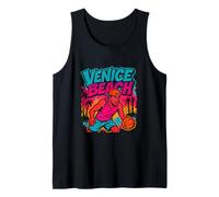 Venice Beach Streetball 90s Style Graffiti Basketball Graphi Tank Top