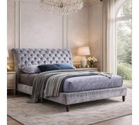 Venice Bed - Grey Fabric - Sizes Available