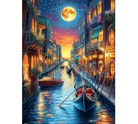 Venice Canal at Night 1000 Piece Pack Classic Jigsaw Puzzle Couple Puzzle Partners Ultra Difficult Wall Decor Easter New Year Creativity & Gift Giving 1000 PCS