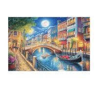 Venice Canal Bridge Rural Countryside Wild Nature Beautiful 1000 Piece Adult Jigsaw Puzzle Engaging Creative And Fun Perfect Pastime for Home And Hobbies 1000 PCS（75x50cm）