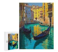 Venice Canal Gondolas Painting Puzzle 1000 Teile Schwer Puzzle Spielzeug Lernspiel Impossible Herausforderungsspielzeug Für Erwachsene Kinder 500 PCS