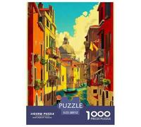 Venice Canal Puzzle 1000 Pieces Adults Educational Relaxing Brain Training Precision Pieces Quality 52x38cm/1000pcs