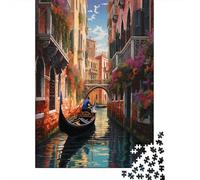 Venice Canal Scenery Puzzle 52x38cm/1000pcs Erwachsene Italian Architecture Puzzle,Home Decor