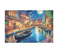 Venice Canal Town Landscape 1000 Piece Jigsaw Puzzle for Adults Teens Art Studio Decor Creative Challenge Vibrant Colours Great Gift for Artists 1000 PCS