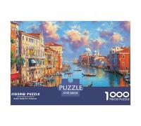 Venice Canal View 1000 Piece Jigsaw Puzzles for Adults And Kids Challenging Games Scenery Home Decoration Family Puzzle Game Birthday Gifts 38x26cm/1000pcs