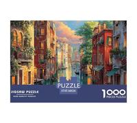 Venice Canal View 1000 Piece Jigsaw Puzzles for Adults Challenge High Difficulty Scenery Home Decoration Creativity & Gift Giving 38x26cm/1000pcs