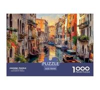 Venice Canal View 1000 Piece Jigsaw Puzzles for Adults Challenge High Difficulty Scenery Home Decors Family Puzzle Game Birthday Gifts 70x50cm/1000pcs