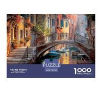 Venice Canal View 1000 Piece Jigsaw Puzzles for Adults Challenging Game Scenery Home Decoration Premium Box Packaging 70x50cm/1000pcs