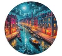 Venice Canals 1000 Piece Jigsaw Puzzle for Kids And Adults Landscape Theme Brainteasing Jigsaws Educational Games Fun Present & Activity 1000pcs (67.5x67.5cm)