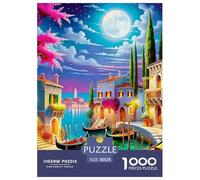 Venice Canals 1000 Pieces Jigsaw Puzzles For Adults Family Challenge Toys Stress Relieving Entertainment Exercise The Memory of The Brain for The Whole for Women, Gifts for Men 38x26cm/