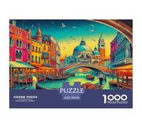 Venice Canals Challenging Puzzles 1000 Piece - Venice St Mark's Colorful Vivid Scenic for Men And Women Puzzle for Adults Gifts Wall Decoration70x50cm/1000pcs