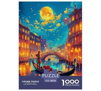 Venice Canals Jigsaw Puzzles Puzzle for Adults Kids. 1000 Piece The City of Romance Great Gifts Challenge Toy Educational Game Home Decoration for Educational Games Gifts 38x26cm/1000pcs